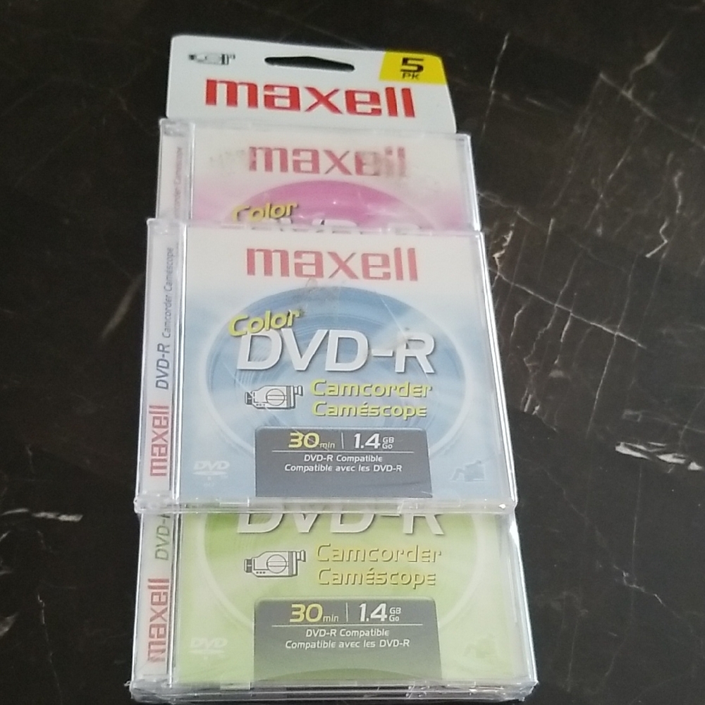 Color DVD-R 5 Pack - Camcorder
